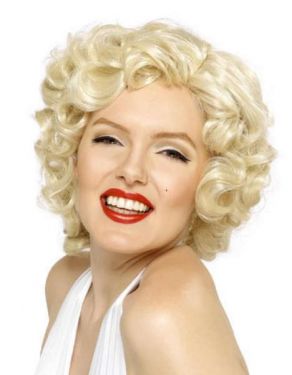 Ladies Marilyn Monroe Fancy Dress Wig Deluxe - Blonde
